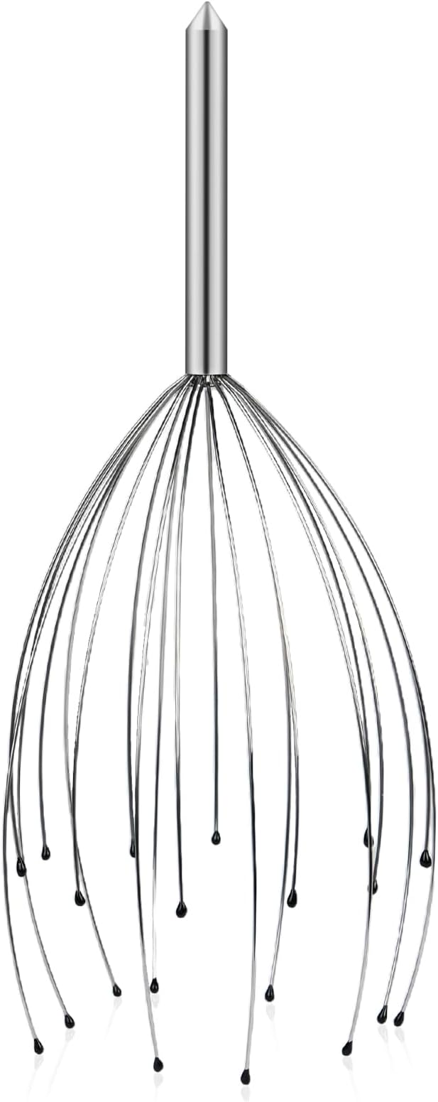 URAQT Head Massager Scalp Massage Scratcher, 20 Prongs Head Scratcher and Back Scratchers, Portable Tingler Massage for Deep Relaxation, Hair Stimulation and Body Stress Relax