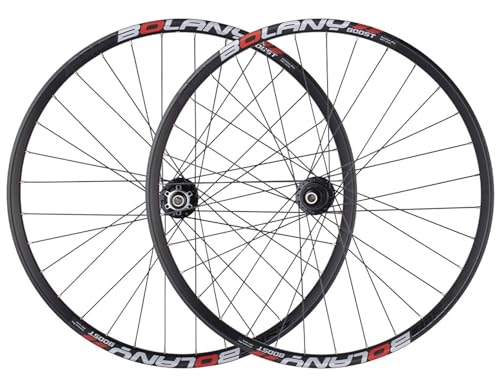 YQCXG MTB バイクホイールセット 27.5/29インチ ディスクブレーキバージョン 4 ピーリングスルーアクスルホイールセット 高強度ライディング/108リング/フロントベアリング4個、リアに2つ。