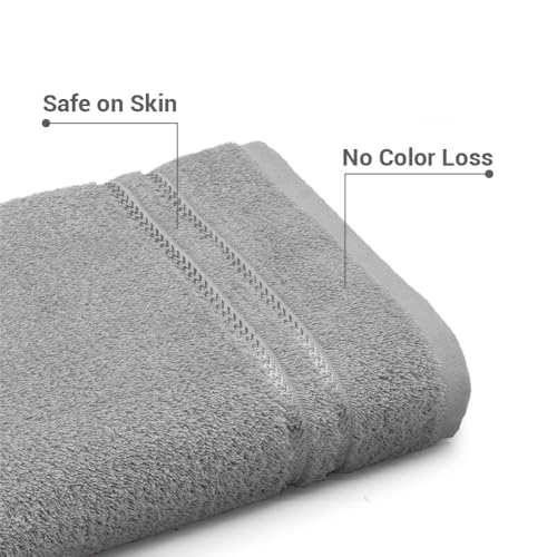Image of Welspun Arlo 100% Cotton Bath Towel | Towels for Bath Large Size | Soft & Highly Absorbent Cotton Bath Towel | Quick Dry Bathing Towel for Men & Women | 70 x 137 cm | Grey