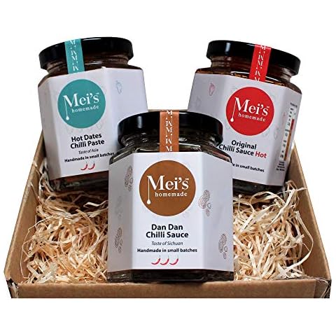 Mei's Homemade Hot Chilli Sauces 3 Asian Flavours Gift Set Dipping Cooking 100% Plant-Based Cover