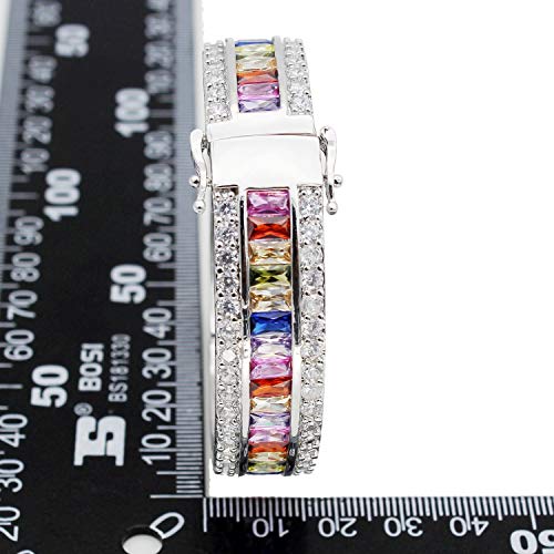 Women Amethyst Bracelets Garnet Ruby Blue Sapphire Tennis Bracelet Bridal Girl Girlfriend Jewelry #TOP3