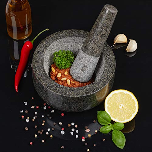 Moledor de piedra resistente de granito gris con mazo ergonómico 3