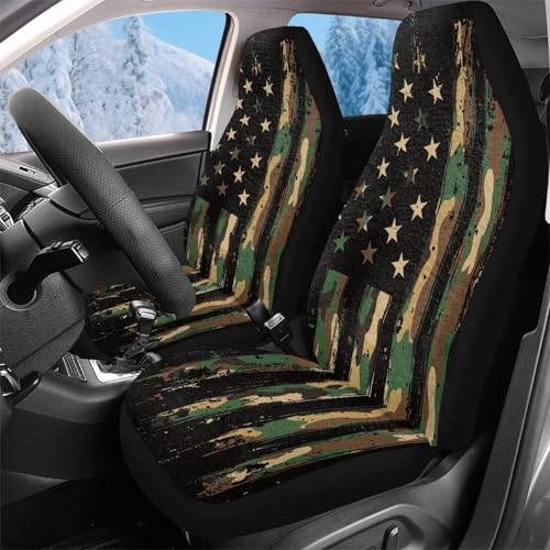 Housses de siège de voiture confort et souples couverture auto camouflage vert