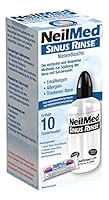 NeilMed Nasendusche + 10 Beutel Nasenspülsalz – Nasenspülung, Nasenreinigung, Sanfte Nasendusche gegen Allergien & Schnupfen