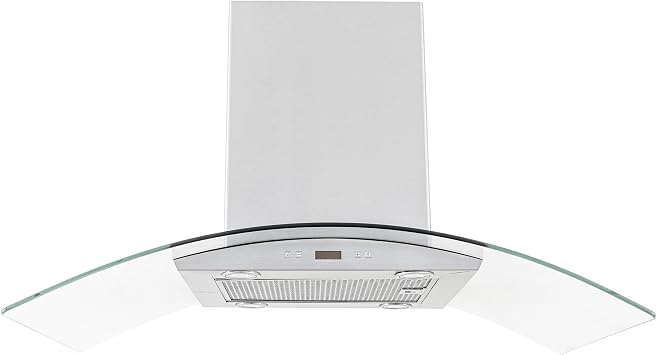 PROLINE 30-Inch Island Range Hood, Ducted, 600 CFM, Stainless Steel, LED Lights, ULTRA-QUIET Blower Motor, 6 Speed, Dishwasher-Safe Filters, PLFI 544.30, Kitchen Hood