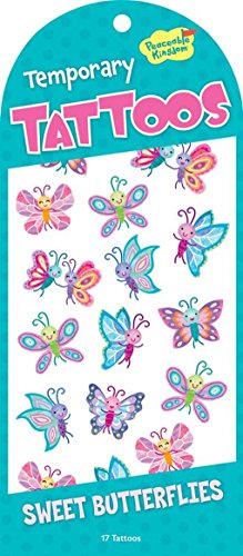 Peaceable Kingdom Press Sweet Butterflies Temporary Tattoos