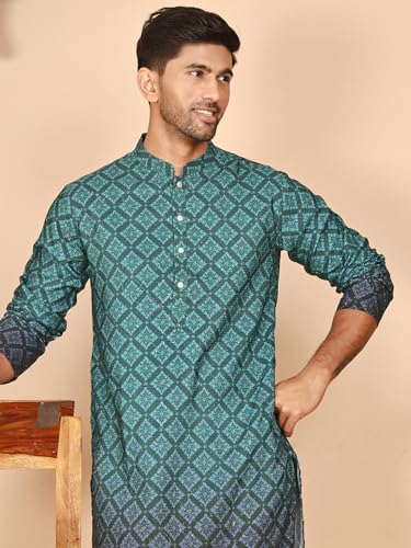 Image of Jompers Men's Ombre Pure Cotton Straight Kurta