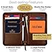 Excello Global Products Split Grain Leather Travel Wallet, Brown, Holds 4 Passports