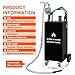 Gas Caddy 30 Gallon Portable Fuel Caddy with Wheels and Hand Bidirectional Siphon Pump, Large Container Diesel Can for ATV, Car, Mowers, Tractor, Boat, Motorcycle (Black)