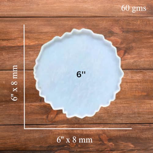 Image of R H Lifestyle Silicone Moulds Round Resin Art Mould Agate Coaster Mould for Resin Art Epoxy Casting Mould Tray Photo Frame Mold Resin Coaster Mould Set of 4, 6 Inch