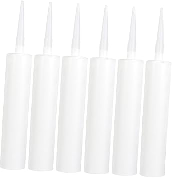 6pcs Refillable Caulk Tubes Empty Sealant Tubes for Projects Compatible Sealants Easy to Use and Leak-resistant Caulking Tools