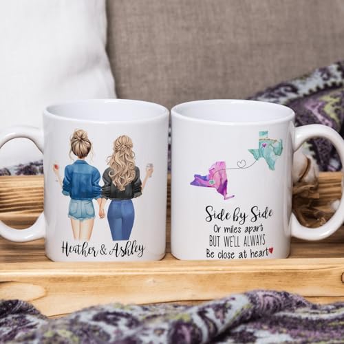 Tazón personalizado para amistad a larga distancia 11 oz miniatura 5