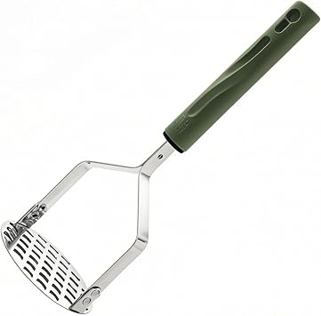 Potato Masher,Mashed Potato Masher Stainless Steel Masher Kitchen Tool Heavy Duty Sweet Potato Vegetable FruitGreen