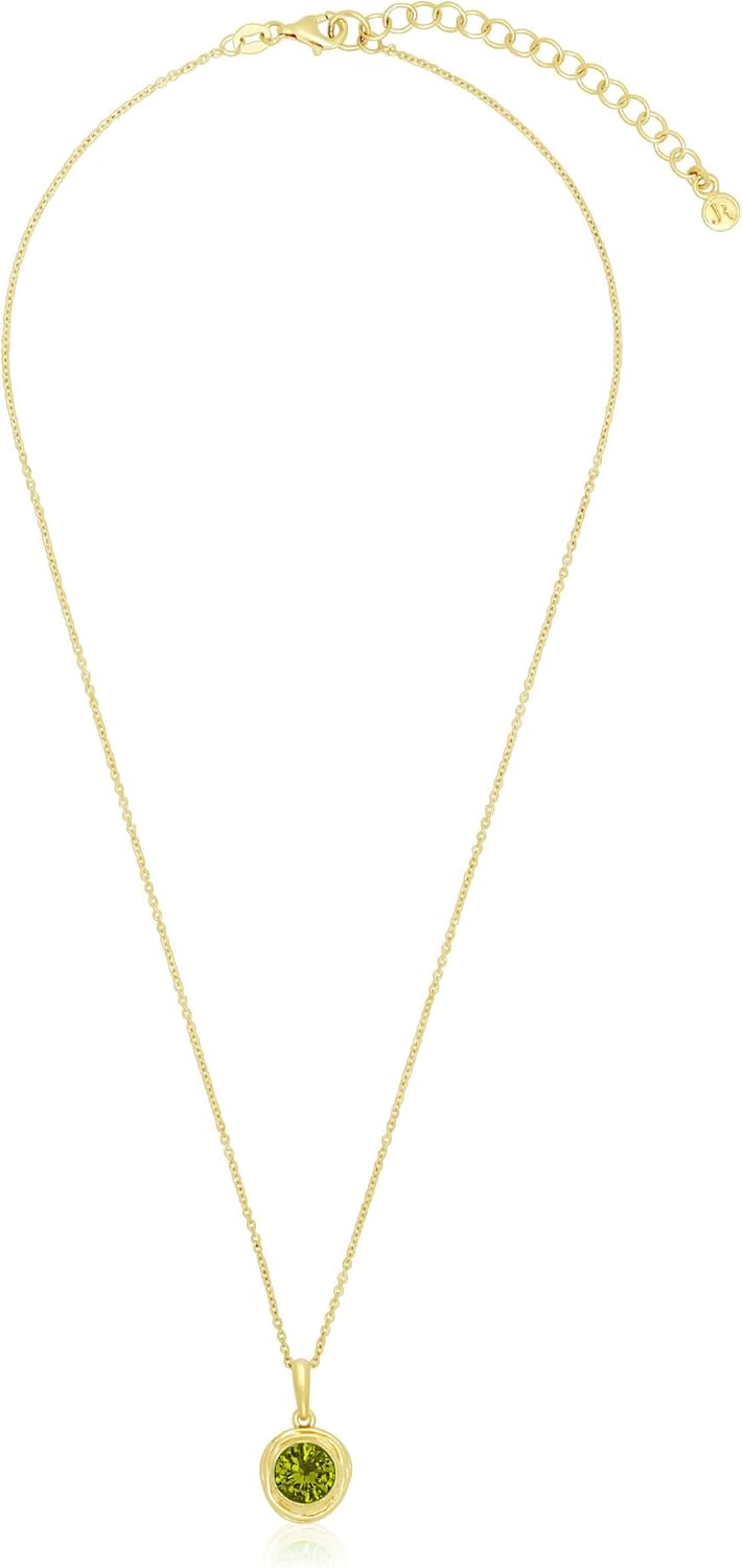 JEAN RACHEL JEWELRY 14K Gold Plated Sterling Silver Necklace for Women - Cubic Zirconia Bezel Set Vintage Design - Hypoallergenic, Lead & Nickel Free - Handcrafted Statement Necklace - Image 3
