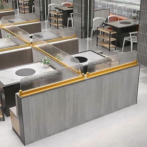 Paravent semi-intimité inox pour comptoir de réception - 3