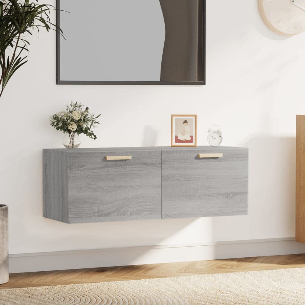 vidaXL Armoire Murale Sonoma Gris 100x36,5x35 cm Bois d'ingénierie