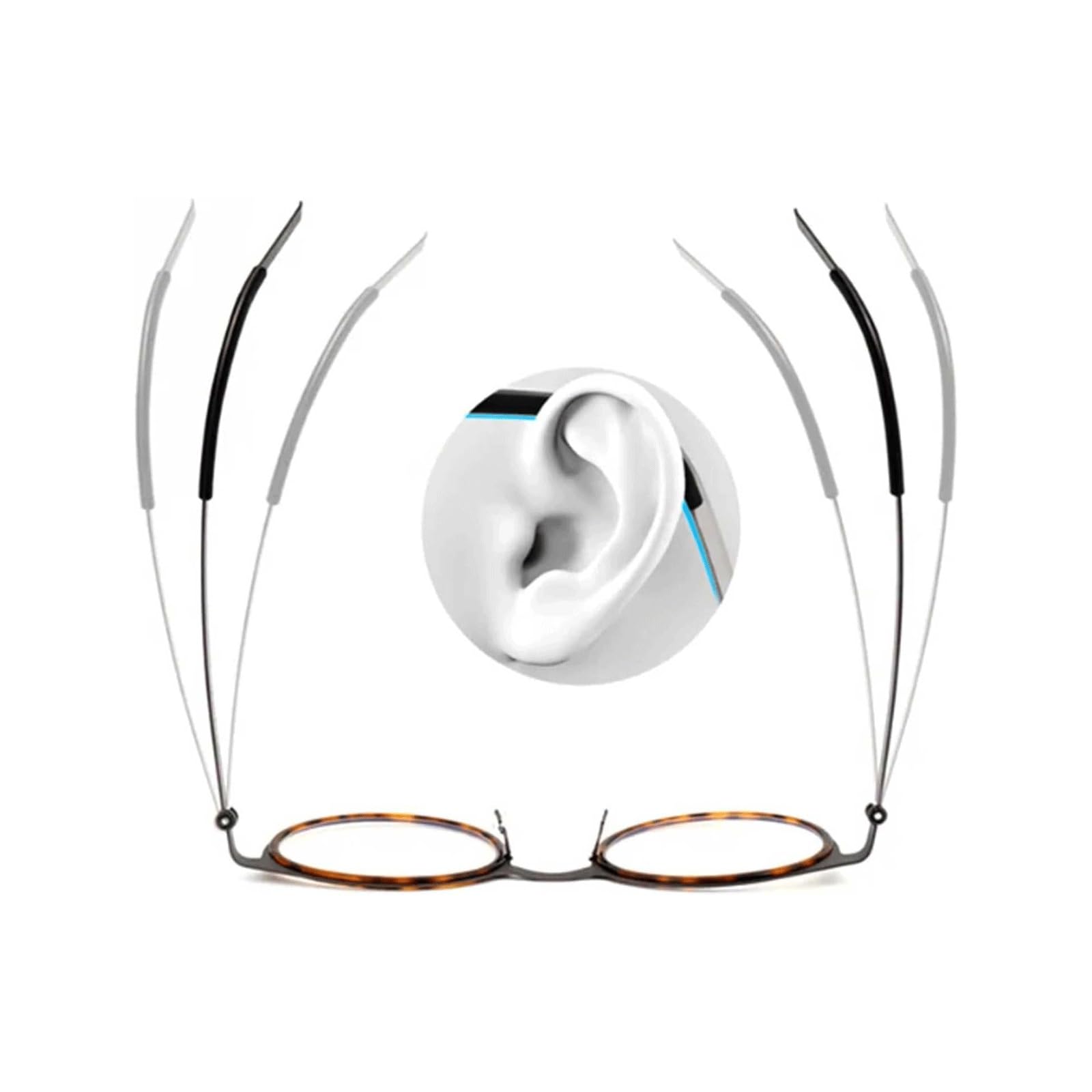 Okulary dla kobiet, okrągłe oprawki, męskie, metalowe, tytanowe, oprawki okularów, okulary z anty-niebieskim światłem, modne okulary(Style 5)