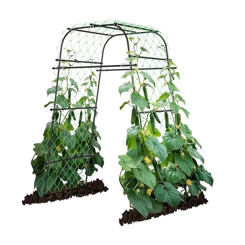 AlisisFores Garden Arch Plant Trellis for Climbing Plants Outdoor, Cucumber