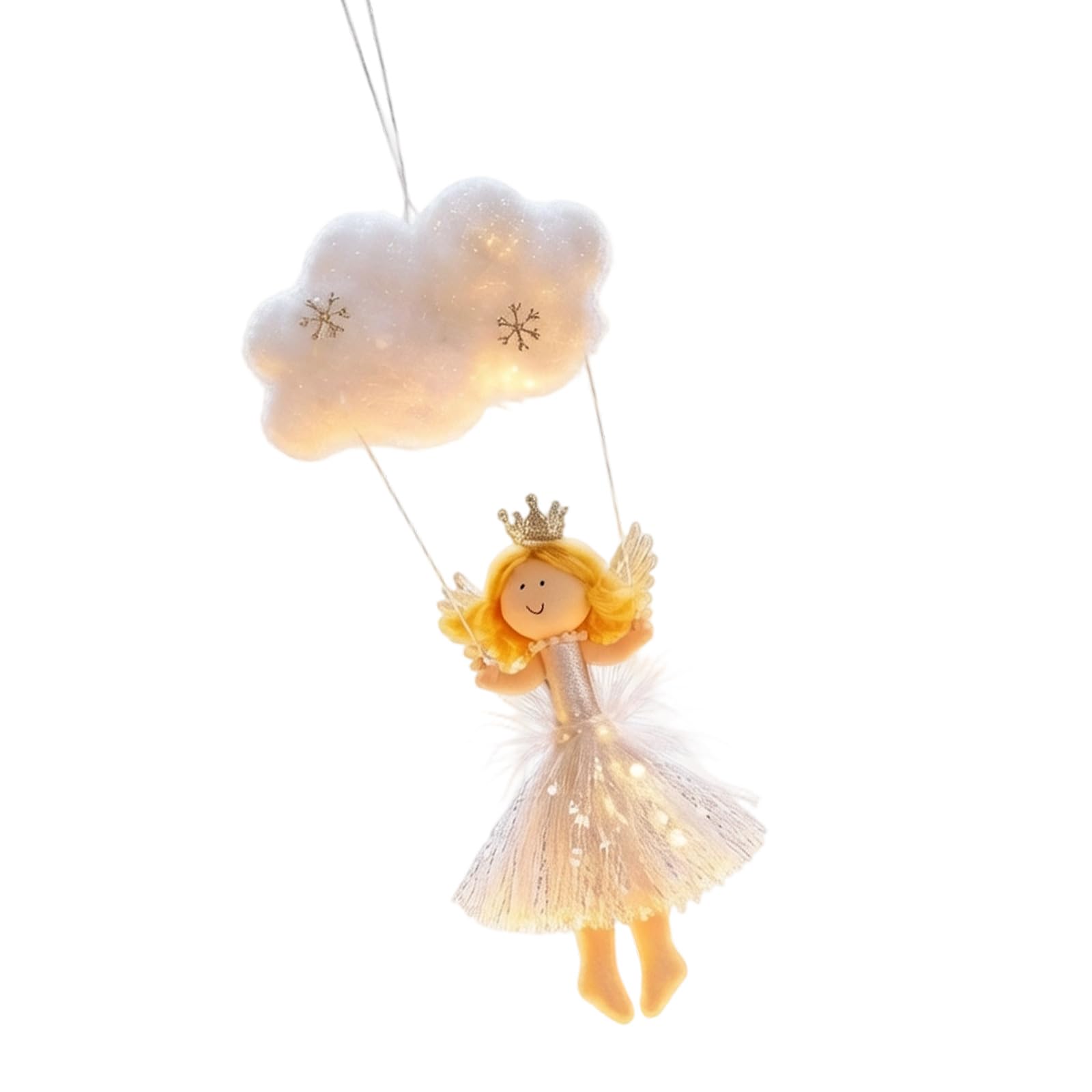 Plcpdm A Christmas Cloud Ornament Soft Fabric Holiday Decor Ready For Tree Mantel Wreath Winter Home Display Seasonal Pendant Ready For Display Design