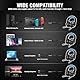 LYCANDER Gaming-Headset mit Mikrofon und LED-Licht, 3,5 mm Eingang, für PC, PS4, Xbox One, Nintendo Switch und mehr (Intermediate - Schwarz und blau)