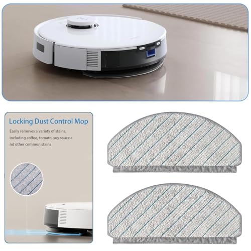 Image of Replenishment Kit, Replacement Parts Compatible with Ecovacs N20 Pro /N20 Robot, 2-Pack Wet Mop Pads Compatible with Ecovacs Deebot N20 - Reusable Microfiber Cleaning Cloths (N-20 Mop)