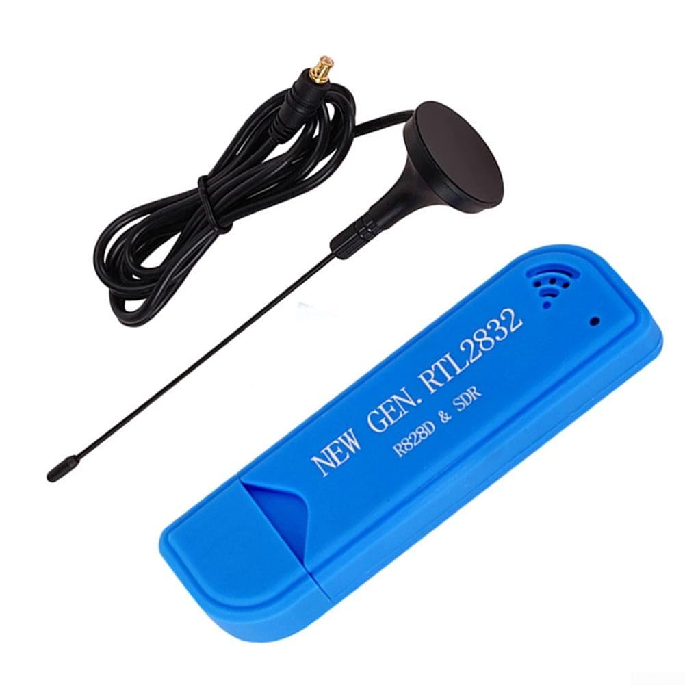 RTL2832U USB RTL-SDR-Receiver, Software-definierter Radio-Dongle, 25–1760 MHz, digitaler TV-Tuner-Scanner für Radio-Enthusiasten, Ham Radio (Host + Antenne)