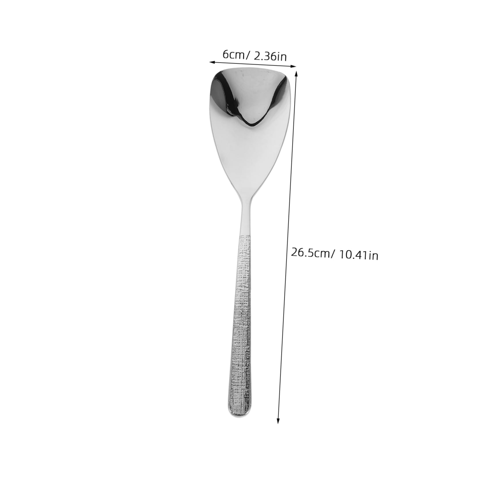 GRIRIW Stainless Steel Hammered Serving Spoon for Cooking and Buffet Ergonomic Design for Distribution for Family Gatherings and Catering Events