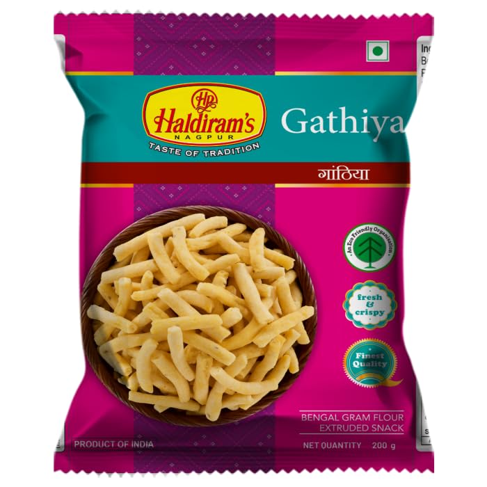 Haldiram's Nagpur Gathiya (pack of 12-200gm Each)