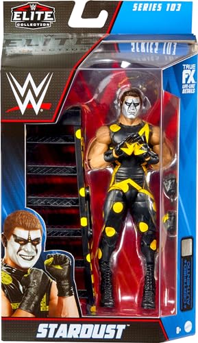 Image of Mattel WWE Stardust Elite Collection Action Figure with Accessories, Articulation & Life-like Detail, Collectible Toy, 6-inch