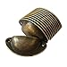 Produktbild 12 x Vintage Muschelgriffe fur Schublade, Antik Eisen Griffe fur Küche Mobel Möbelknöpfe Set 8.2cmx3.5cm Bronze