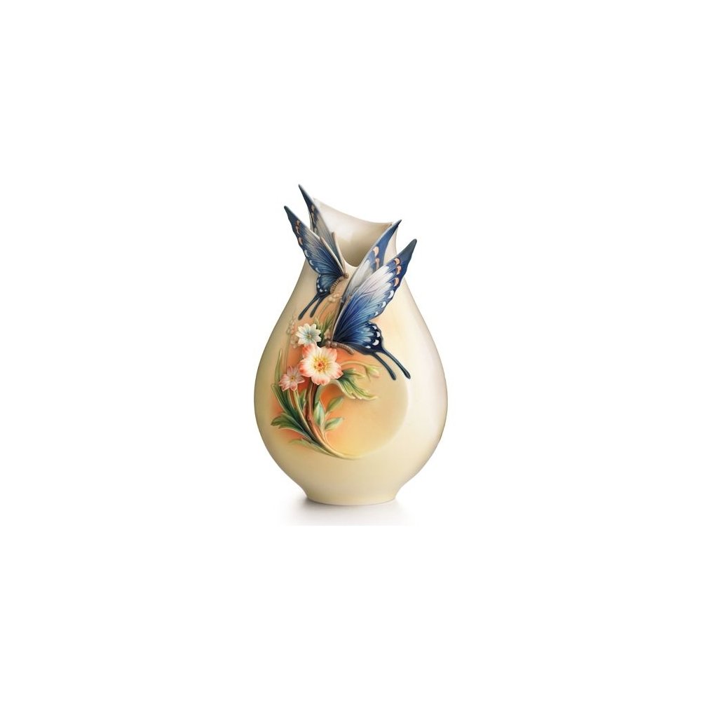 Amazon.com: Franz Porcelain Fluttering Beauty Flower & Butterfly 