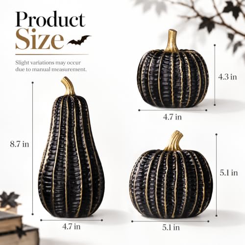  Resin Pumpkin Decorations --3 Pcs - image 5