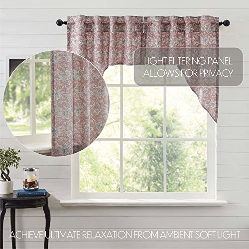 VHC-Brands-Kaila-Country-Cottage-Vintage-Floral-Curtain-Swag-Set-of-2-36x36x17 VHC Brands Kaila Country Cottage Vintage Floral Curtain Swag Set of 2 36x36x17