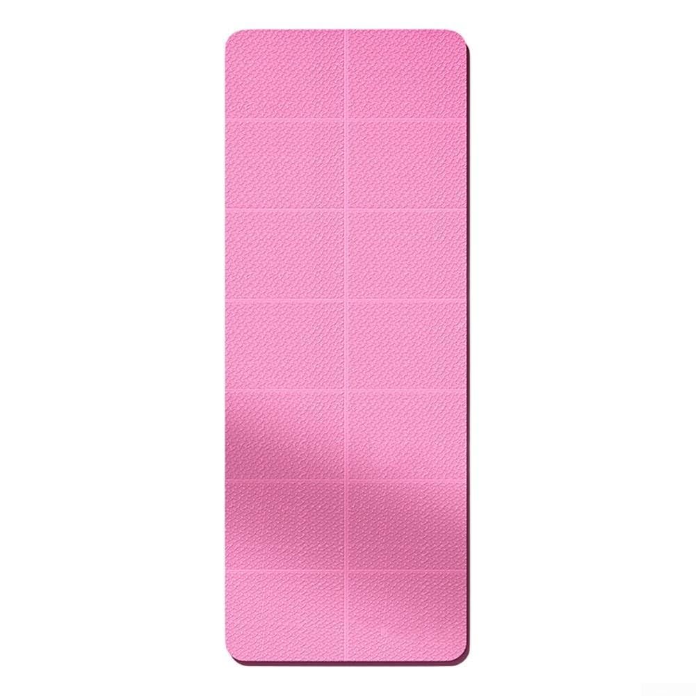 Tappetino da yoga pieghevole, portatile, per palestra, fitness, pilates, allenamento, casa, palestra, viaggi, 183 x 61 cm (rosa)