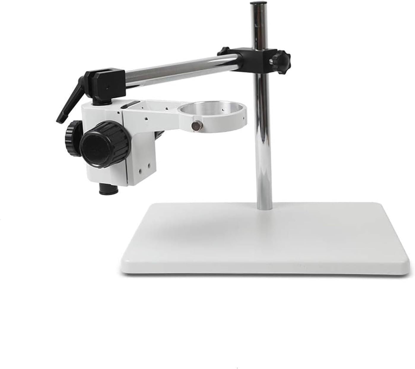 Stojak na mikroskop stereo z uchwytem obrotowym o 360 stopni, ostrość 76 mm do mikroskopów lornetki i trójokularu, idealny do użytku laboratoryjnego i warsztatowego