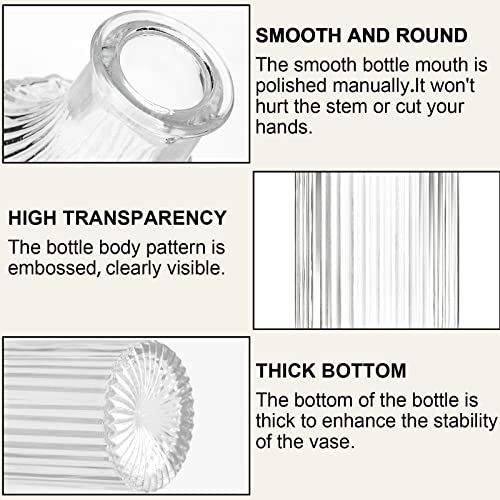 Arme Glass Bud Vase Set of 60 Pcs, Small Clear Glass Bud Vases in Bulk for Flowers, Rustic Wedding Centerpieces and Vintage Decorations, Perfect for Home, Table and Events with Elegant Design