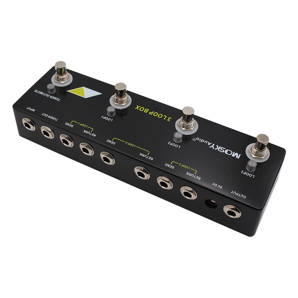 3 LOOP BOX Chitarra Effetto Pedale Looper Pedale Tuner Mute Out