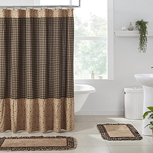 Vhc Brands, Maisie Ruffled Patchwork Shower Curtains, Tan, 72X72 #TOP17