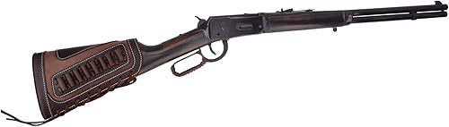 Miniatura 8 de Cartucho de culata de cuero para rifles calibre 12 o calibre .30-30 .308 Caza bolsa de munición bolsa de bolsa de bolsa de mano derecha escopeta