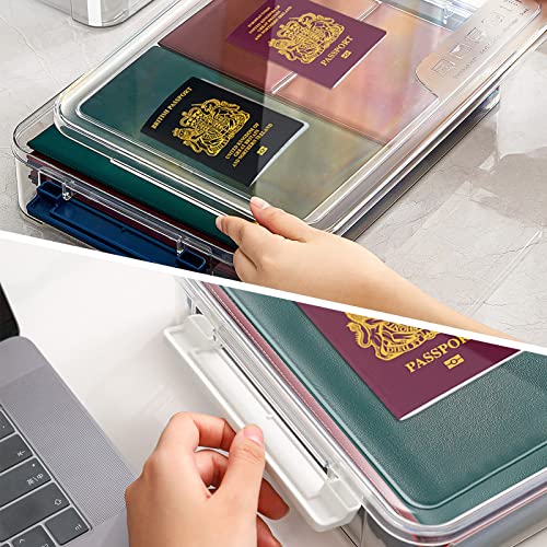 Catoomuu Portable Project Case 8.5" X 13" Clear Stackable Plastic Storage File Box For Letter A4 Paper Photo Documents Scrapbook, 2 Count #TOP7