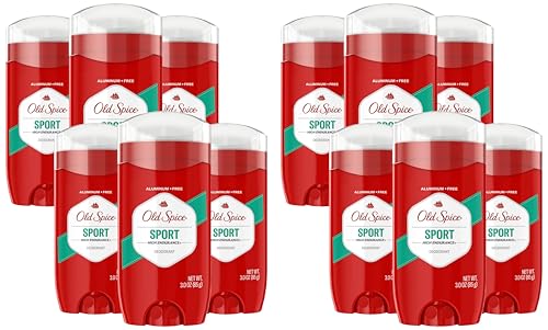 Image of Old Spice Aluminum Free Deodorant For Men, High Endurance, 24 /7 Sweat Defense & Odor Protection to Eliminate Odors, 24 /7 Freshness & Lasting Scent, Sport Scent, 3.0 oz (Pack of 12)