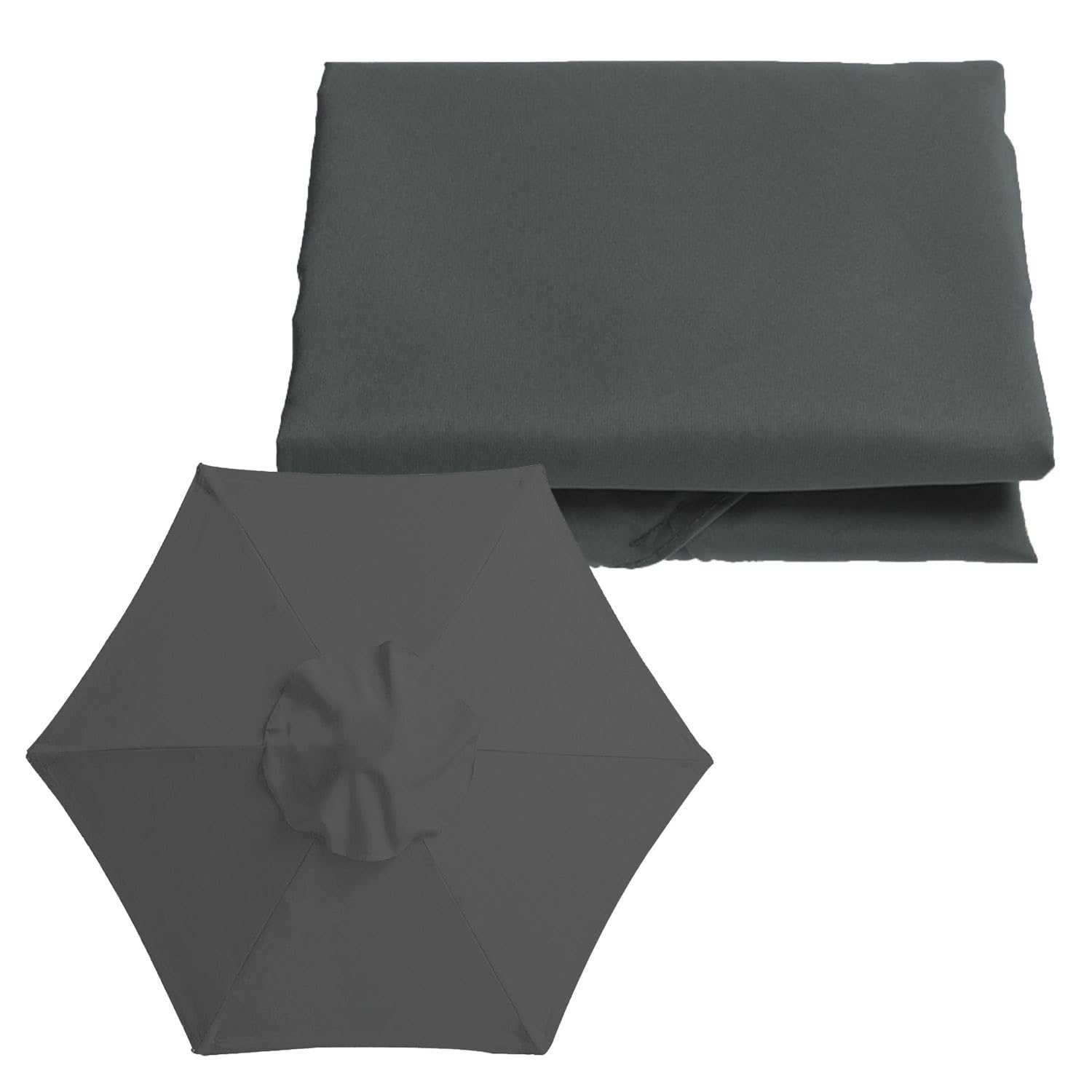 Telo Di Ricambio Per Ombrellone 6 costole/8 Costole Impermeabile Copertura di ricambio per ombrellone, per 2m/2.7m/3.0m Giardino, Patio Ombrello di ricambio per ombrellone(Colore:Bianco,Misurare:2.0m