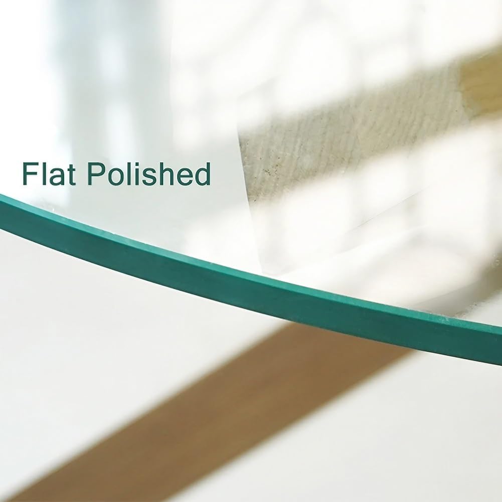 アジアン・バリ家具 木製ガラストップ円形テーブル バリ石像 アジアン