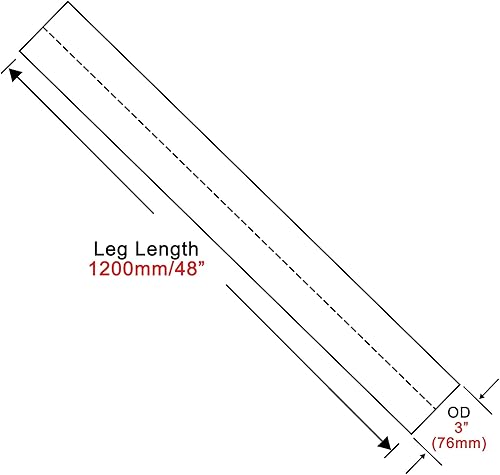 Miniatura 2 de Tubo recto de acero inoxidable T304 de 3 pulgadas, tubo recto de acero 16, calibre 16, 4 pies de largo, 3 pulgadas de diámetro exterior, tubo de