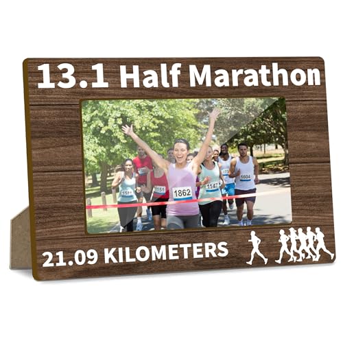 Jdgbo Runner Picture Frame, Half Marathon Gifts for Women Men Running Photo Frame Keepsake, Birthday Christmas Gifts for Runners Home Office Desktop Decoration -009
