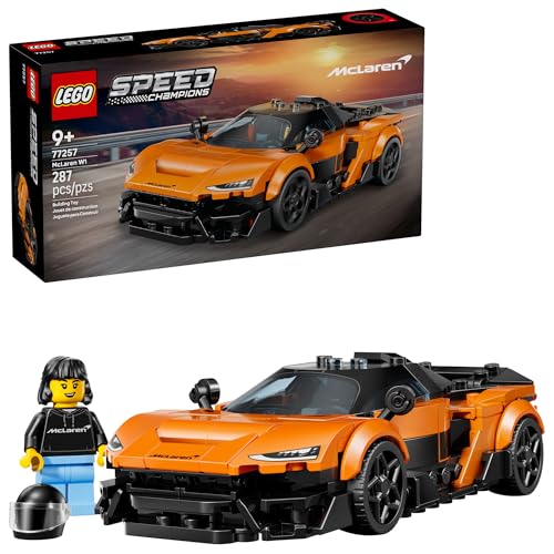 Image of LEGO Speed Champions McLaren W1 Race Car Toy for Boys & Girls, Ages 9+ - Building Set for Pretend Play & Display w /1 Driver Minifigure - Gift Idea for Kids & Supercar Fans - 77257