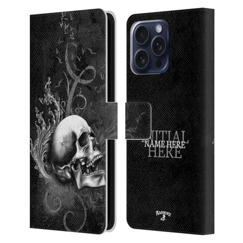 Coque en Cuir Portefeuille iPhone 16 Pro Max Personnalisée Alchemy Gothic