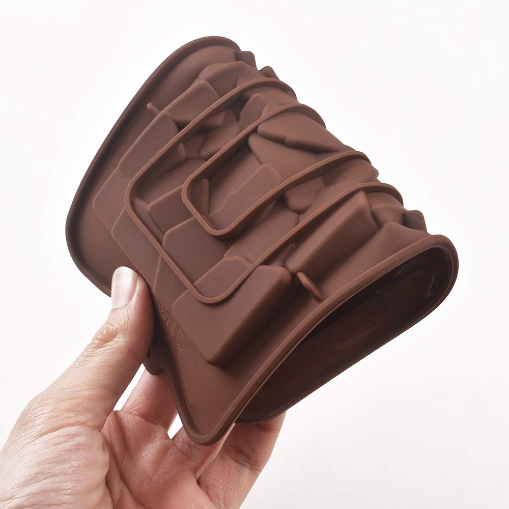 ionEgg Break Apart Silicone Chocolate Moulds, Fragments Chocolate Bar Moulds, Homemade Protein and Energy Bar Moulds, 4 Packs - Image 4