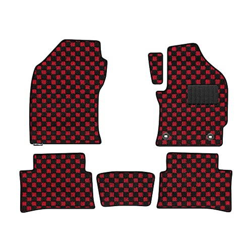 Hotfield カローラスポーツ フロアマット チェックレッド