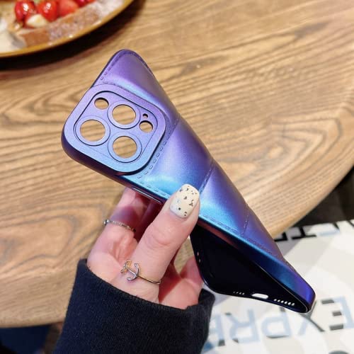 Coque silicone anti-choc iPhone 12 Pro cuir violet robuste - 2